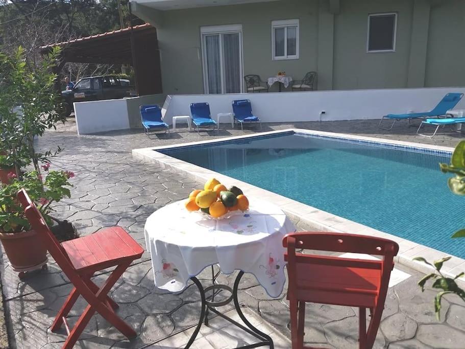 Greek Style Ground Floor Apartment & Pool Ialysos  Exteriör bild
