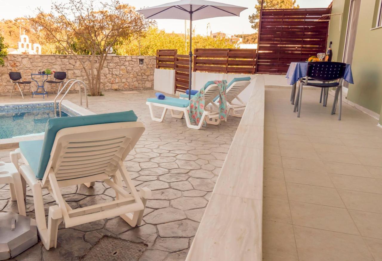 Greek Style Ground Floor Apartment & Pool Ialysos  Exteriör bild